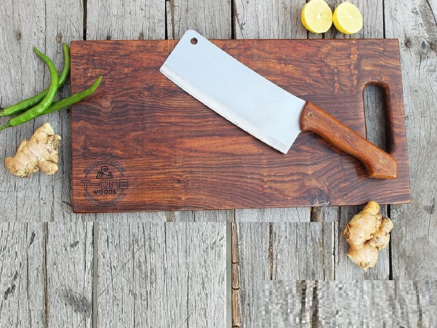 Wood Cutting Board for Kitchen, Dishwasher Safe, Dual-Sided with