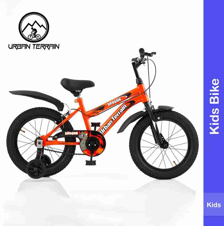 Urban Terrain Drogon Steel Frame Kids Cycles for 4 6 Years Comes With Training Wheels 16 T Hybrid Cycle City Bike Price in India Buy Urban Terrain Drogon Steel Frame Kids Cycles for