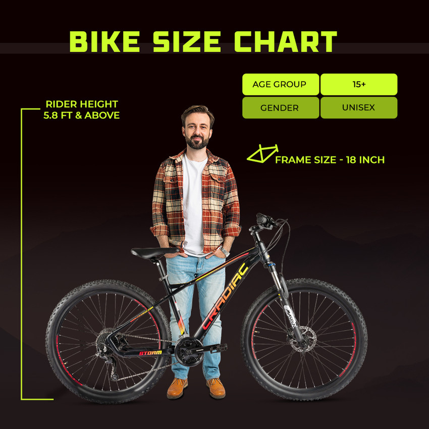 Bike size online 27 inch