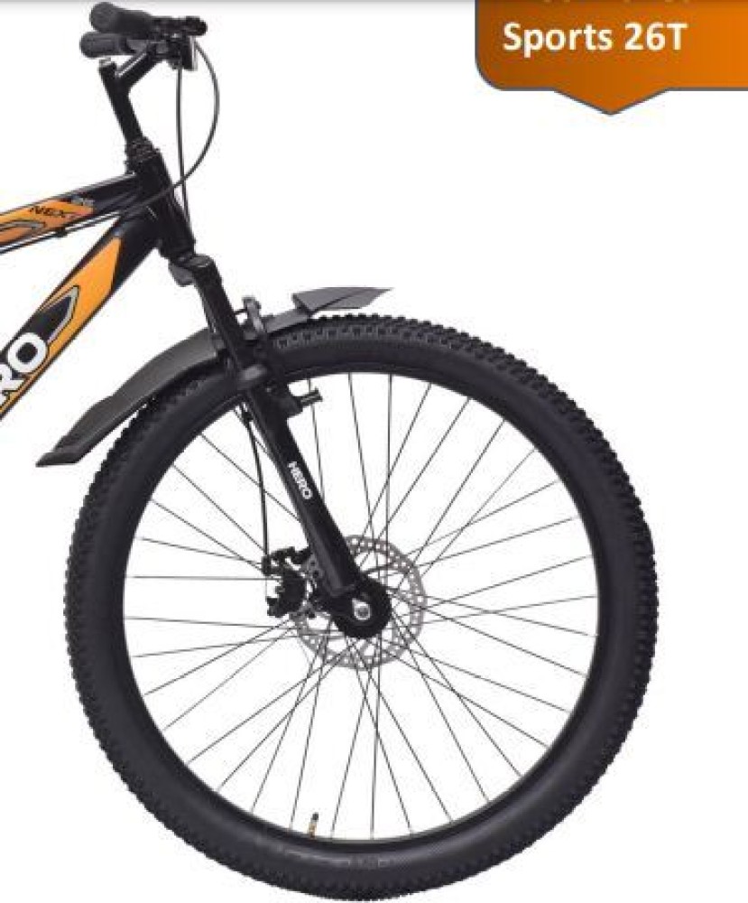HERO NEXT SPORTS FRONT SUSPENSION SEMI FAT TYRES 26 *2.40Dual Disc Brake 26 T Mountain Cycle Price in India