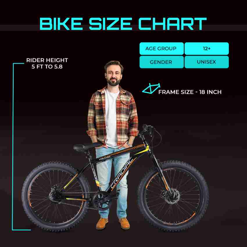 Fat bike discount frame size chart