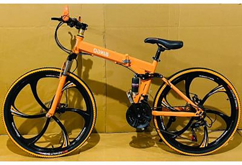 Orange 2025 folding bike