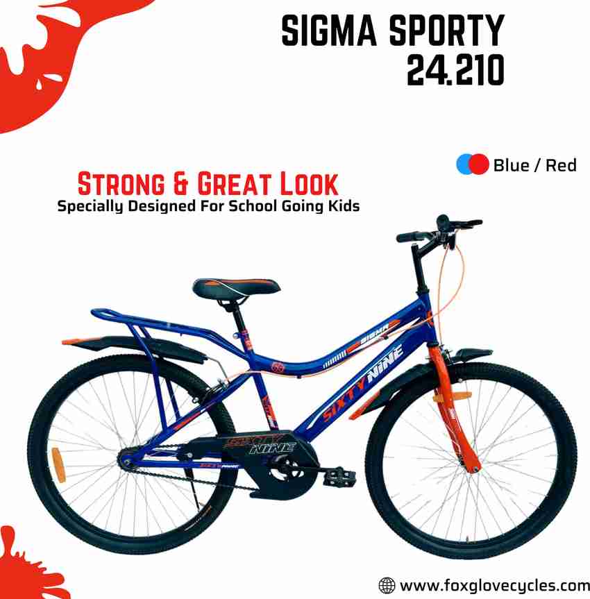 FOXGLOVE SIXTY NINE 24 INCH IBC ADMIRAL BLUE FRAME TYRE TUBE FOR 8 PLUS AGE 90 FITTED 24 T Road Cycle Price in India Buy FOXGLOVE SIXTY NINE 24 INCH