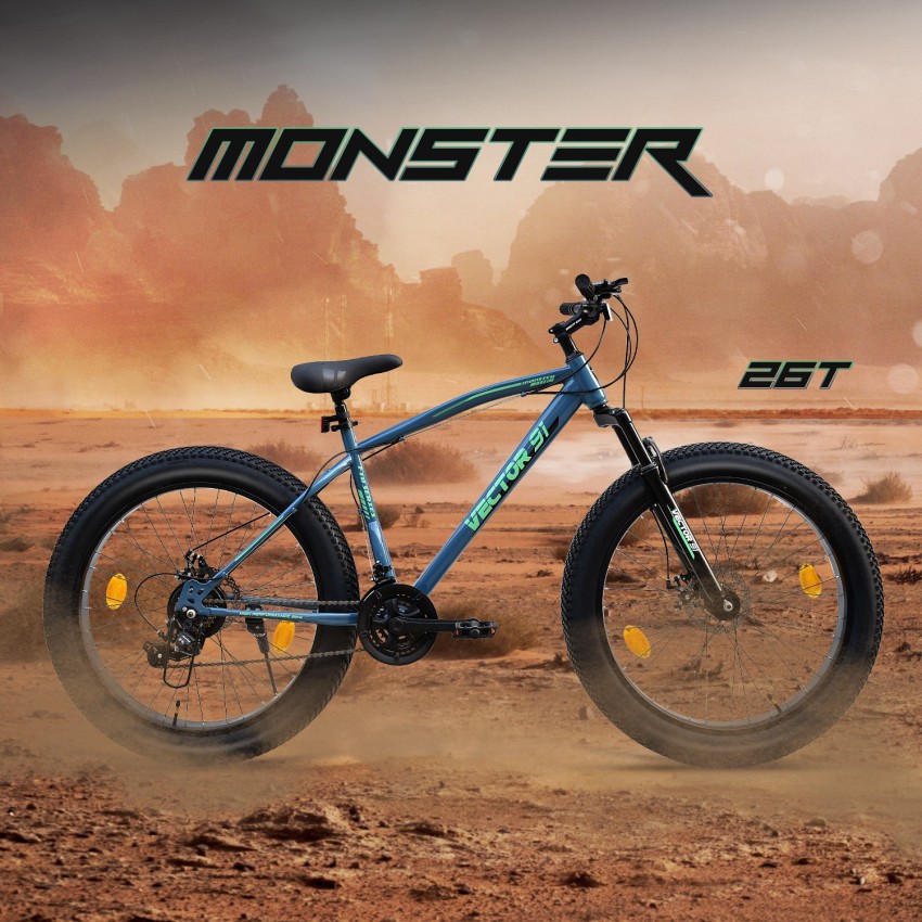 Vector 91 Monster Fat Bike with Shimano Gear 26 T Fat Tyre Cycle