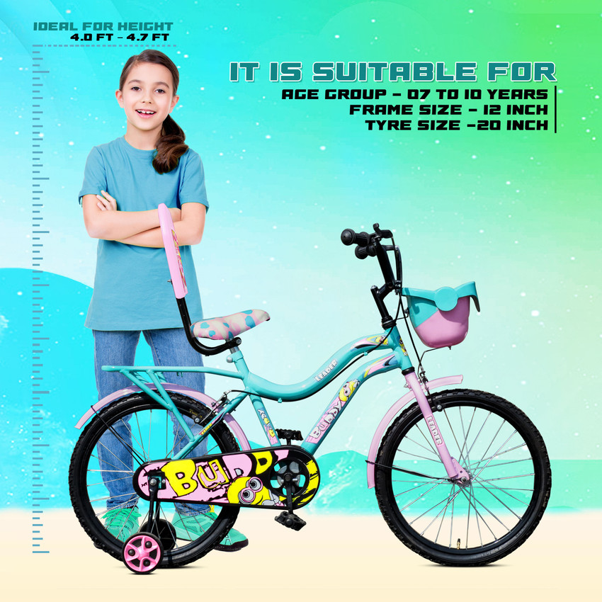 LEADER Buddy 20T Kids with Training wheels For Age Group 5 to 9 Years 20 T Road Cycle Price in India Buy LEADER Buddy 20T Kids with Training wheels For Age