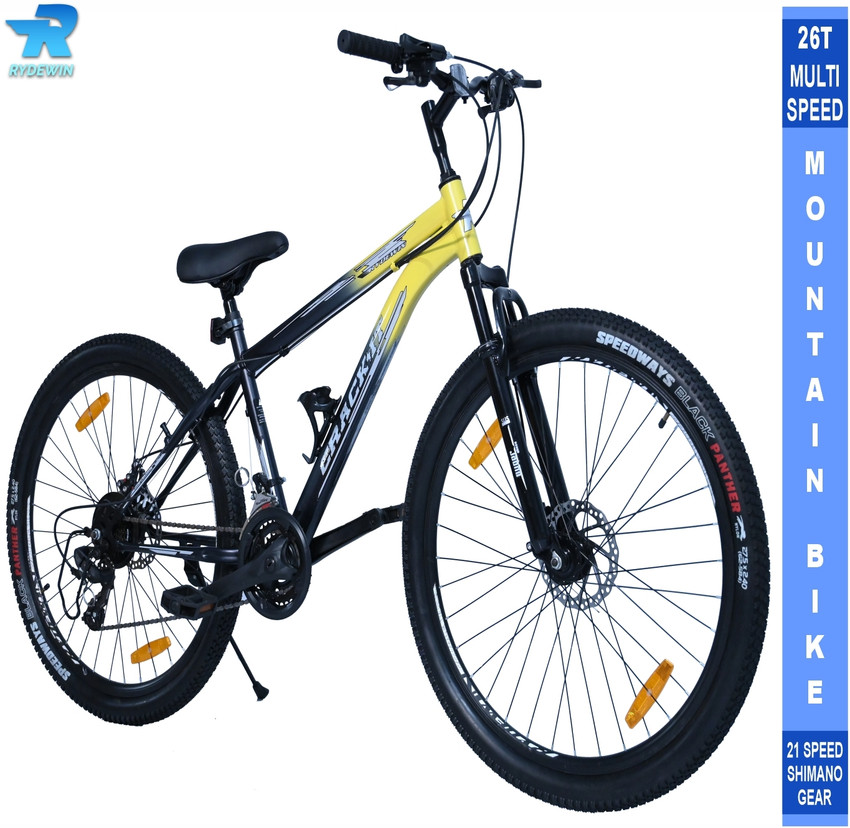 RYDEWIN CRACK IT 26T Shimano 21 Geared Multi Speed Bicycle for Young Generation 26 T Mountain Cycle Price in India Buy RYDEWIN CRACK IT 26T Shimano 21 Geared Multi Speed Bicycle