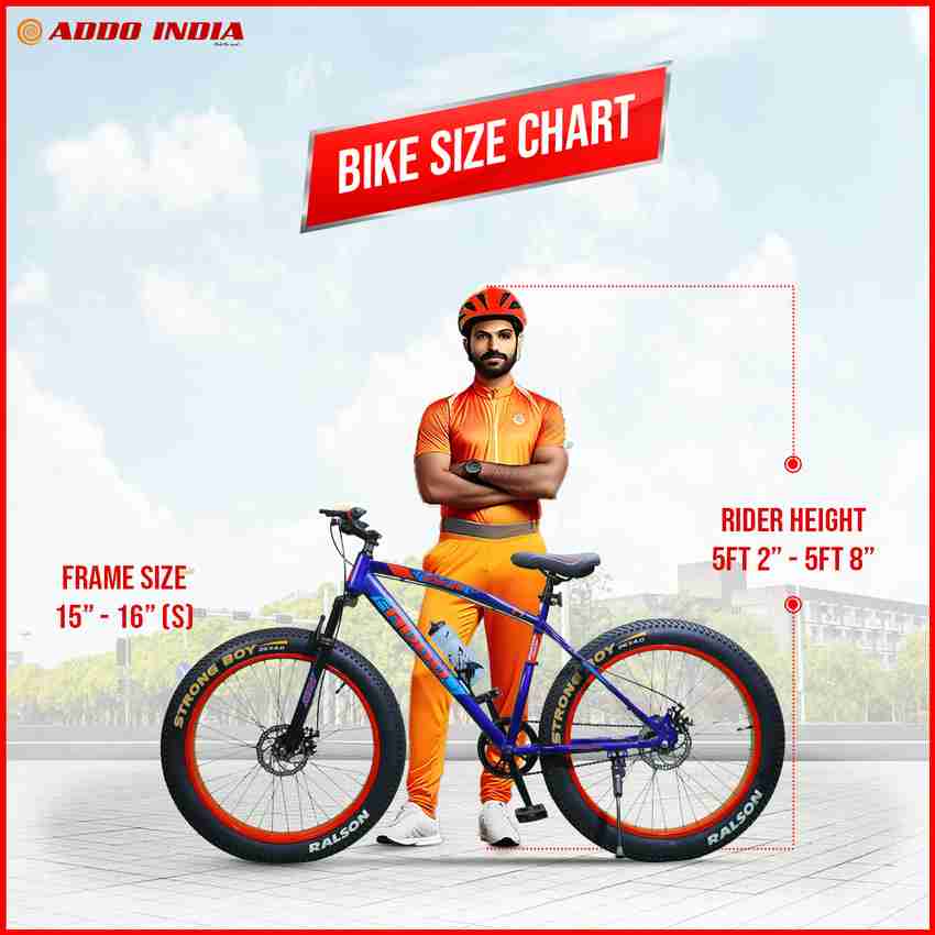 Cycle frame size discount chart india