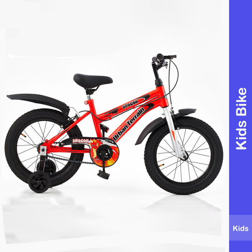 Urban Terrain Drogon Steel Frame Kids Cycles for 4 6 Years Comes With Training Wheels 16 T Hybrid Cycle City Bike Price in India Buy Urban Terrain Drogon Steel Frame Kids Cycles for
