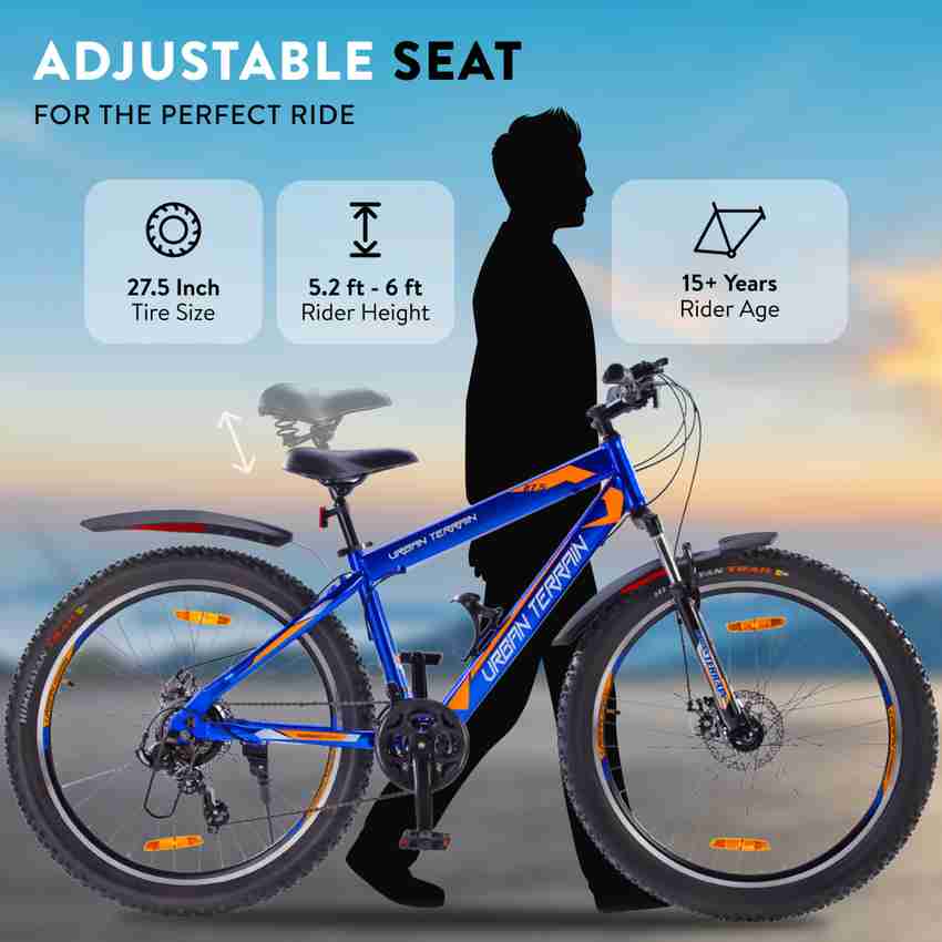 Urban Terrain Mountain Bike Shimano Geared Cycles for Men with Dual Disc Brake MTB UT1001 27.5 T Road Cycle Price in India Buy Urban Terrain Mountain Bike Shimano Geared Cycles for