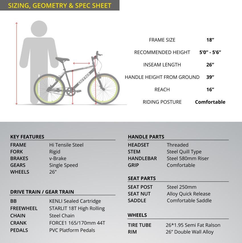 Bike size 2024 chart 26