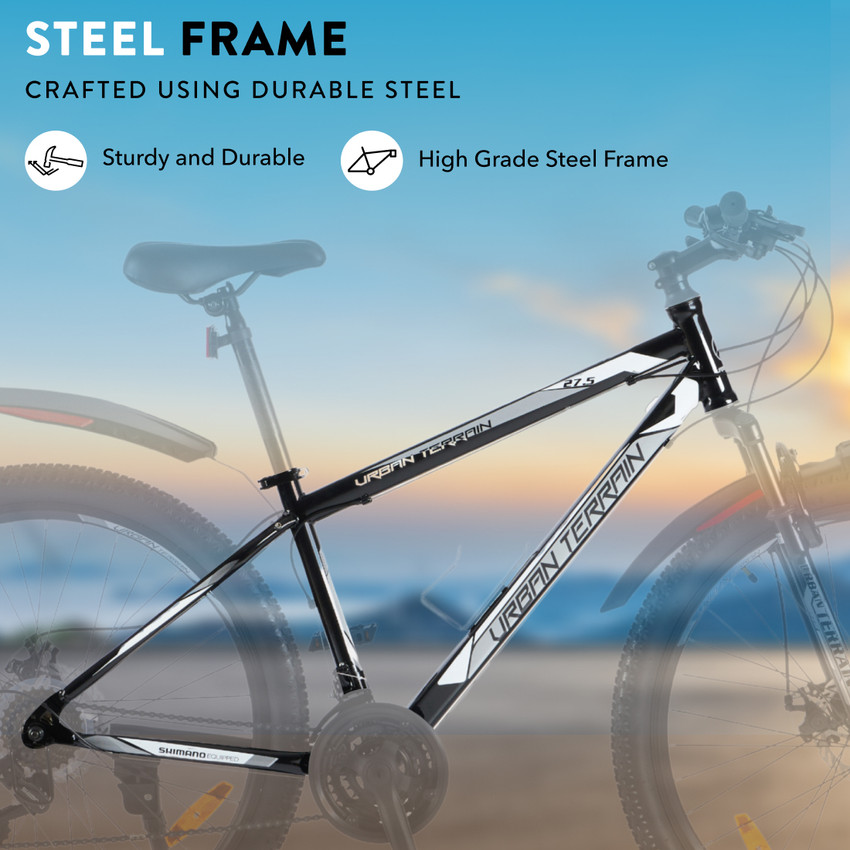 Urban Terrain Mounatin Bike Shimano Geared Cycles for Men with Dual Disc Brake MTB UT1000 27.5 T Road Cycle Price in India Buy Urban Terrain Mounatin Bike Shimano Geared Cycles for