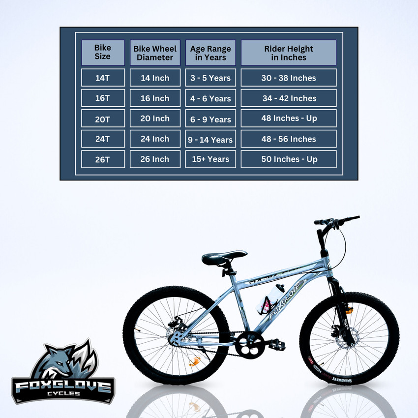 FOXGLOVE DARKFOX 24T SILVER GREY DOUBLE DISK FRONT SHOCKER FAT