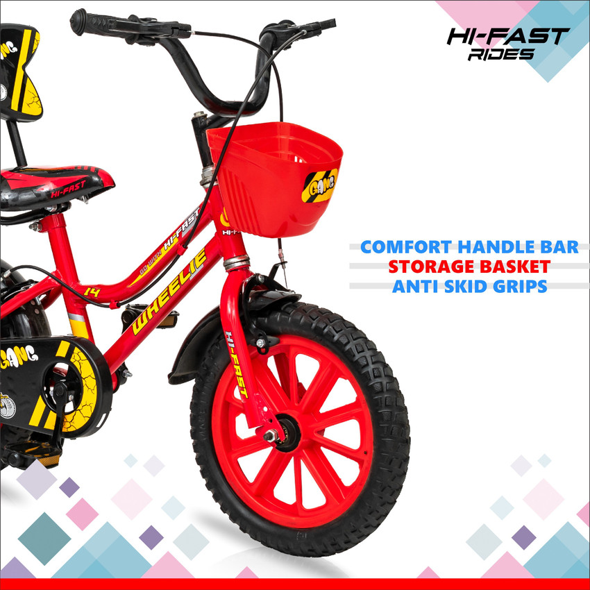 Hi Fast Wheelie Kids Cycle For Age 2 to 5 Years Boys Girls 95 Pre Assembled 14 T Road Cycle Price in India Buy Hi Fast Wheelie Kids Cycle For Age