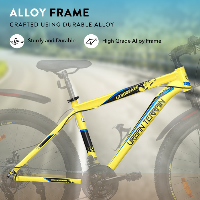 Urban Terrain UT3002A26 Alloy MTB Cycles Shimano Geared for Men with Dual Disc Brake 26 T Road Cycle Price in India Buy Urban Terrain UT3002A26 Alloy MTB Cycles Shimano Geared for