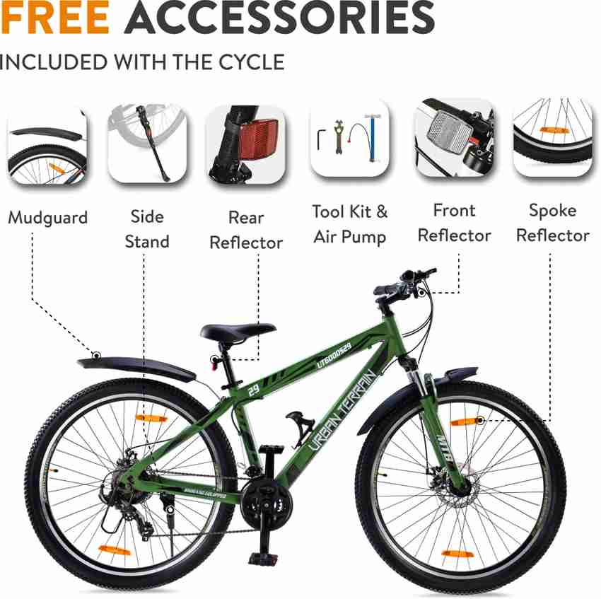 Urban Terrain UT6000S29 Steel MTB with 21 Shimano Gear and Installation services 29 T Road Cycle