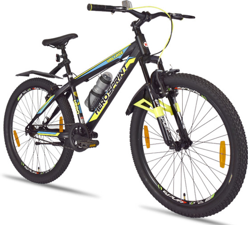 HERO CYCLES Sprint Voltage 26T Single Speed Dual Disc 26 T Mountain Cycle Price in India Buy HERO CYCLES Sprint Voltage 26T Single Speed Dual Disc 26 T Mountain Cycle online at Flipkart