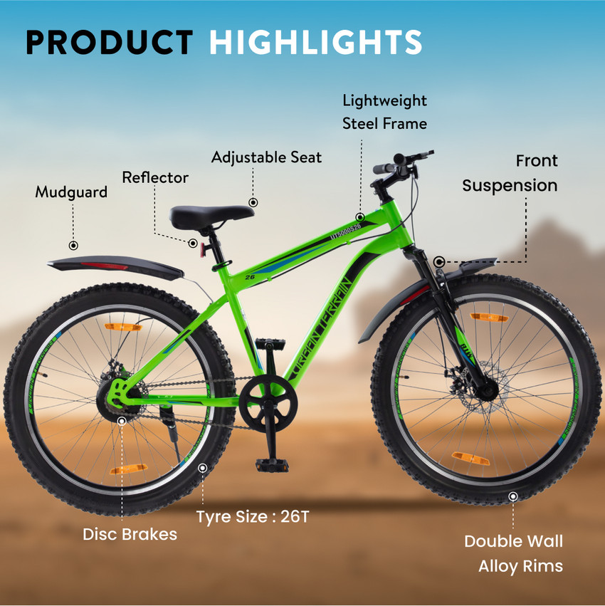 Urban Terrain Bolt Cycles for Men with Steel Frame Disc Brake MTB Bike UT5000S26 26 T Road Cycle Price in India Buy Urban Terrain Bolt Cycles for Men with Steel