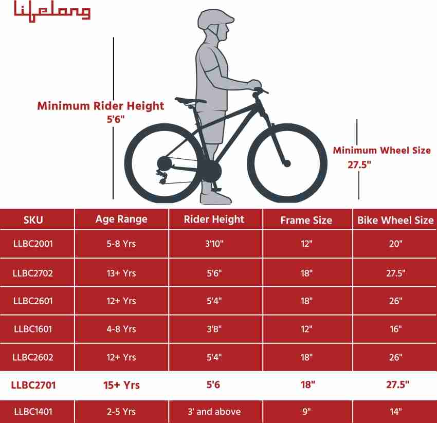 Bike based on height hot sale