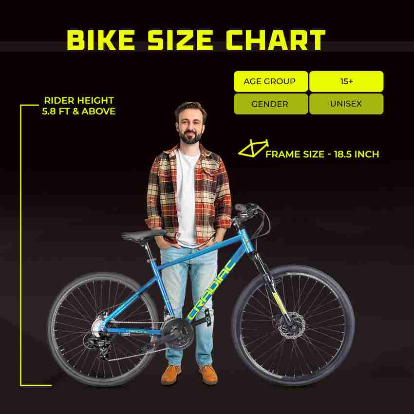 Height for 700c bike best sale