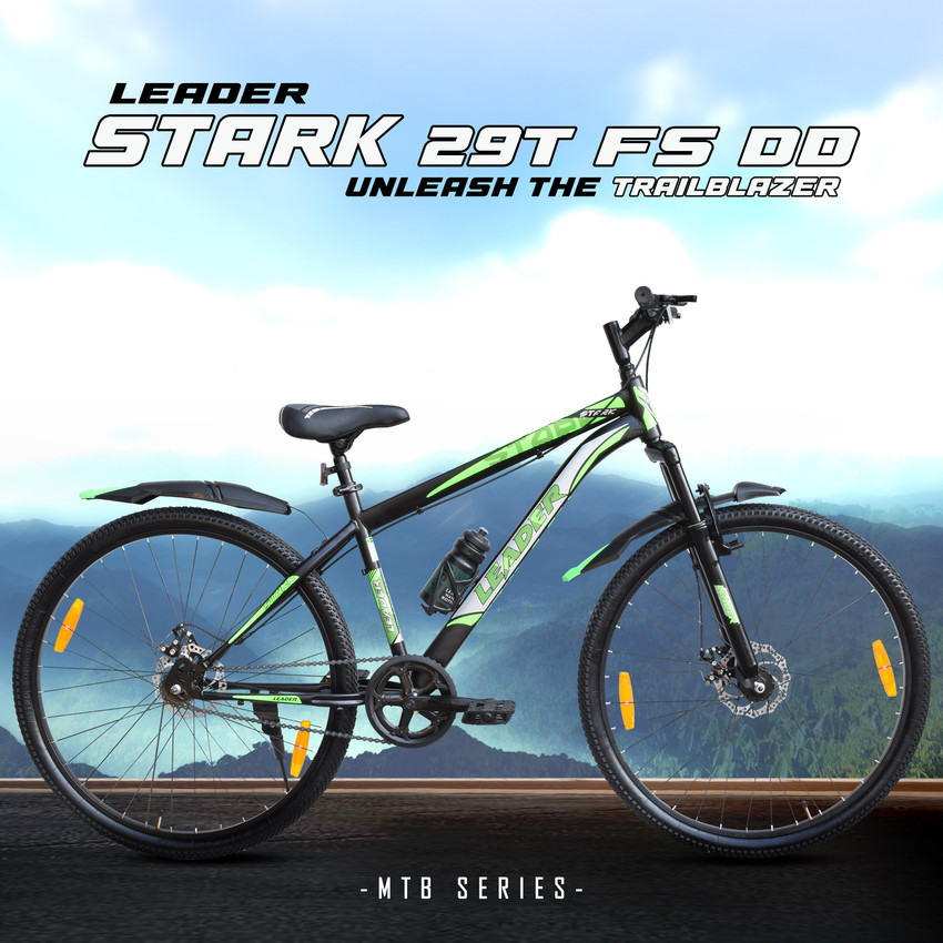 LEADER Stark MTB Bike with Dual Disc Brake and Complete Accessories 29 T Mountain Cycle