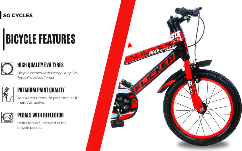 SG CYCLES Kids Cycle for Boys and Girls for 3 5 Years 85 Assembled Tubeless Tyres 16 T BMX Cycle Price in India Buy SG CYCLES Kids Cycle for Boys and Girls