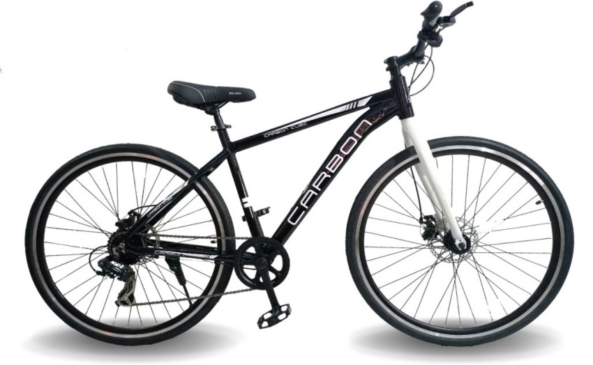 CarbonBike Carbon Bike 8 Speed Hybrid Bicycle 700C T Hybrid Cycle