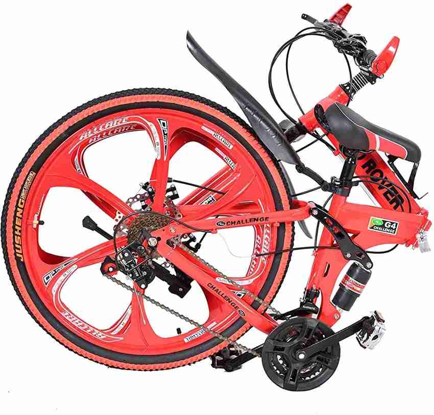 NURAKSH Landrover Dark Orange 26 T Folding Bikes Folding Cycle