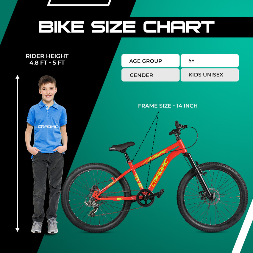 24 mountain hotsell bike height chart