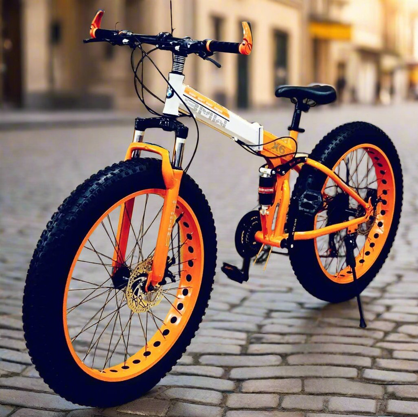 Orange fat bike cheap
