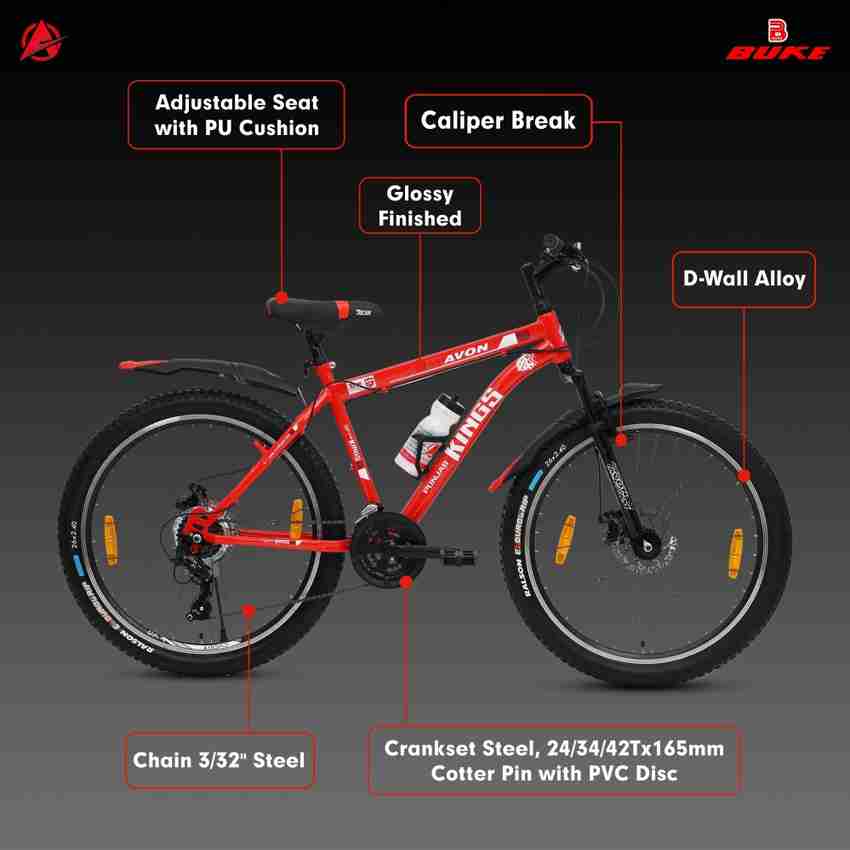 AVON Bicycles Kings 26T MTB 21 Gear Cycle for Men Carbon Steel Frame 29 T Mountain Cycle Price in India Buy AVON Bicycles Kings 26T MTB 21 Gear Cycle for Men