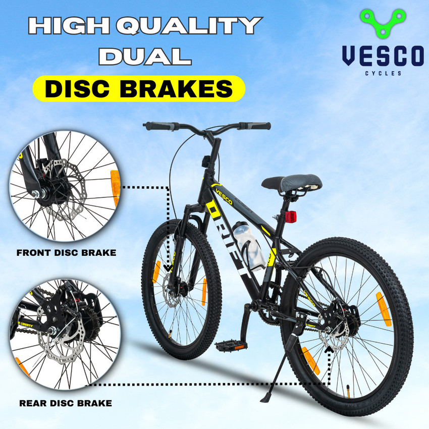 VESCO Drift 24T Bicycle Steel Rim Big Kids Boys Girls 9 to 15 age 24 T Mountain Cycle Price in India Buy VESCO Drift 24T Bicycle Steel Rim Big Kids