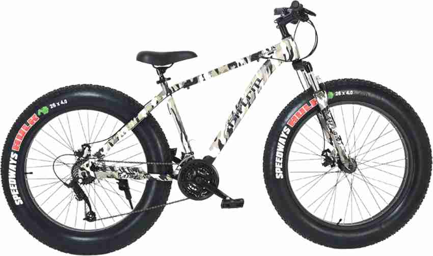 FitTrip Mutant 24 Speed White Camo 26 T Fat Tyre Cycle Price in