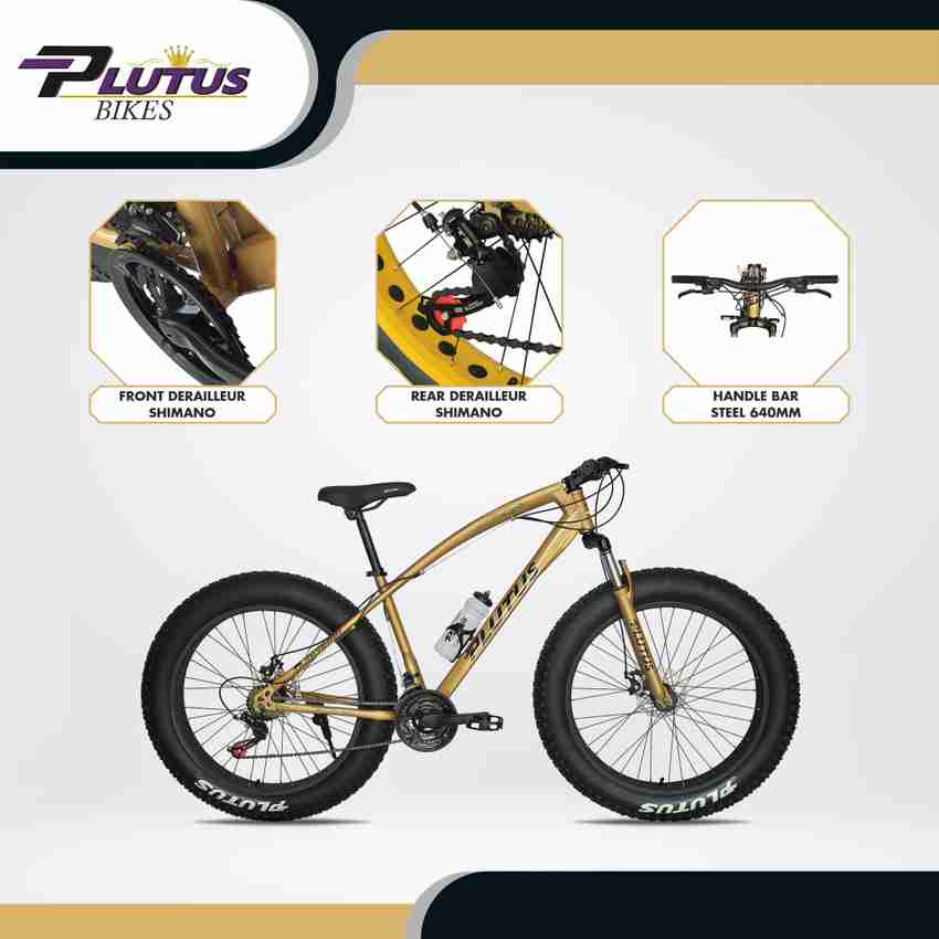 Plutus Jaguar Fat Bike for Adults with Dual Disc Brake Fat Tire