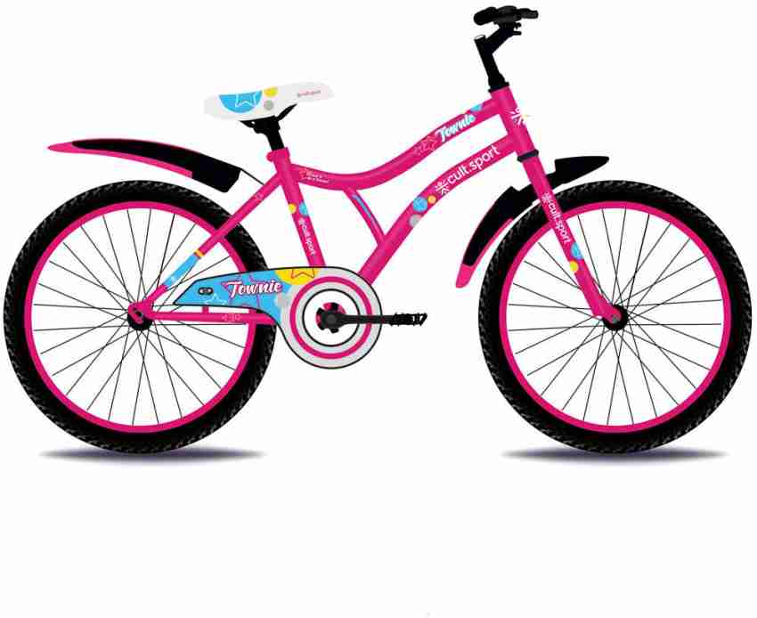 Pink townie best sale bike