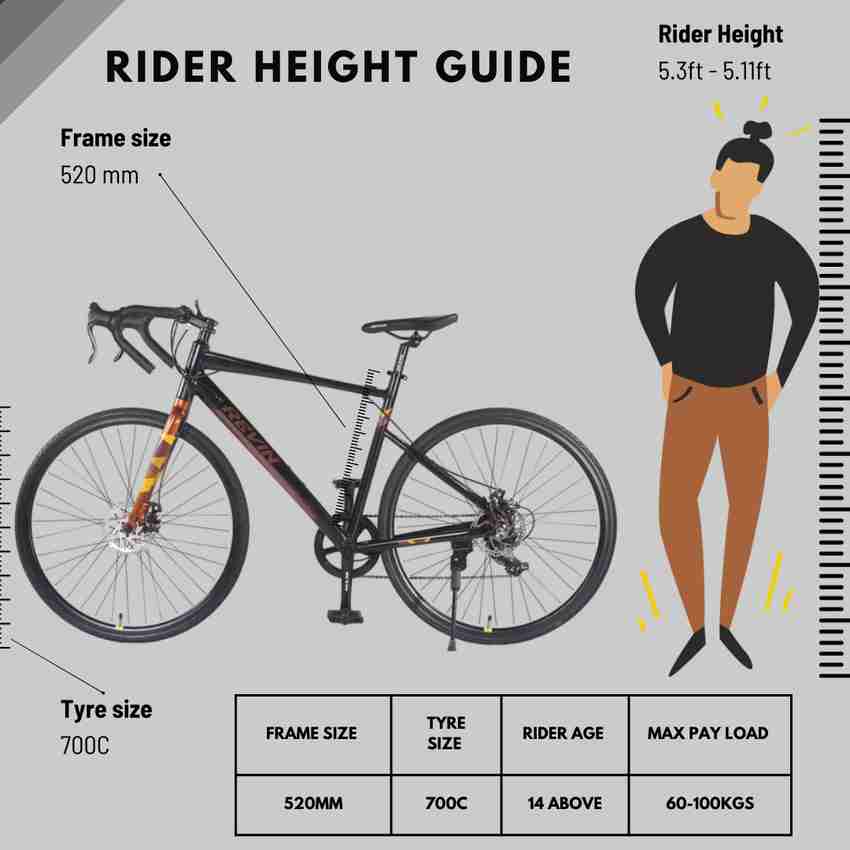 Carrera bike deals sizing