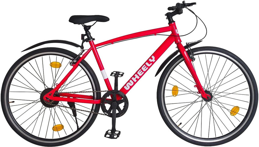Wheely Flame 700c Hybrid Bike for Men and Women Single Speed 18