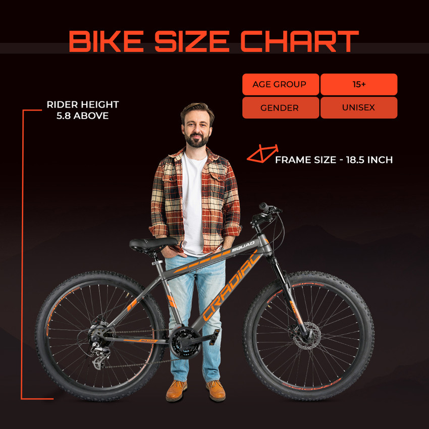 21 in bike frame for what height clearance