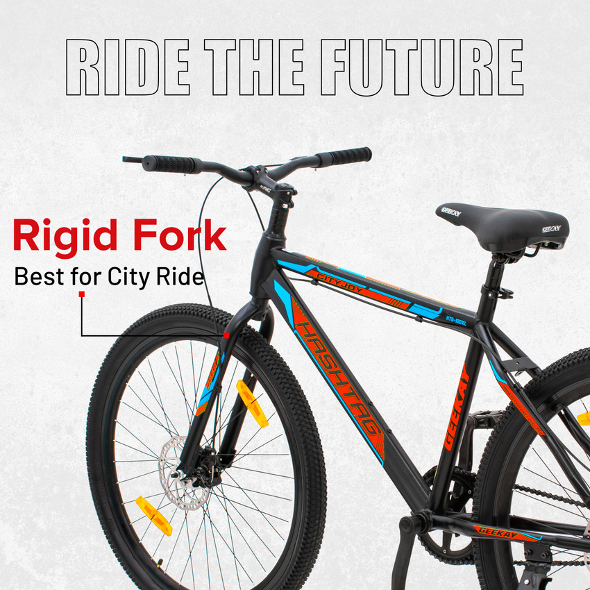 Geekay Hashtag 27.5T Single Speed Cycle with Dual disc Brakes