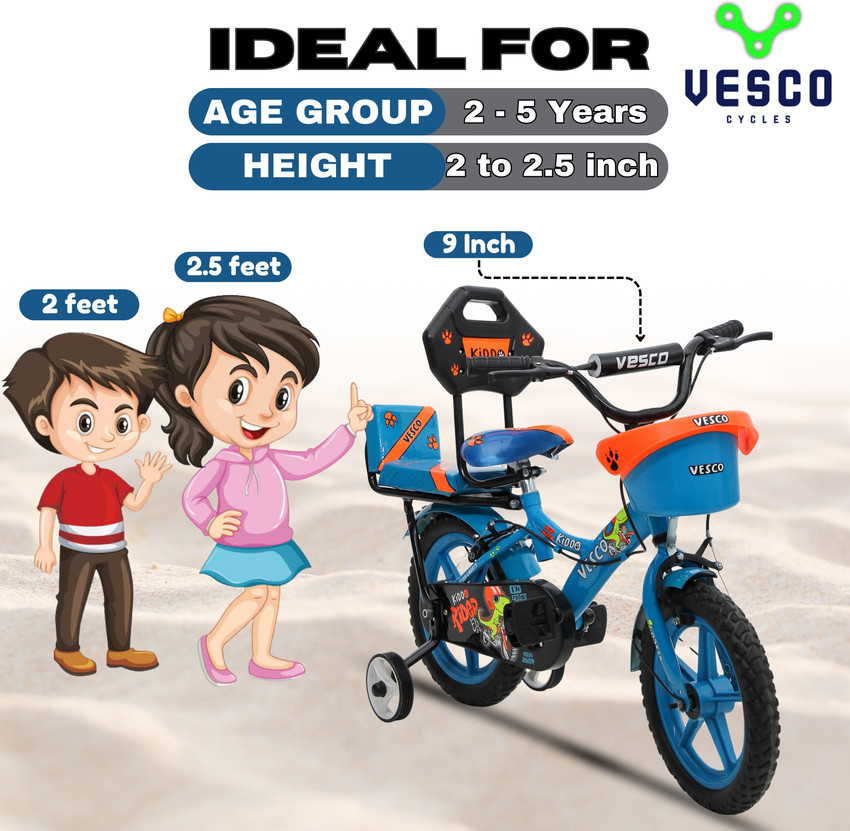 VESCO Kiddo Cycle for Kids Bicycles age 3 to 5 Year Boys Girls 14 T BMX Cycle Price in India Buy VESCO Kiddo Cycle for Kids Bicycles age