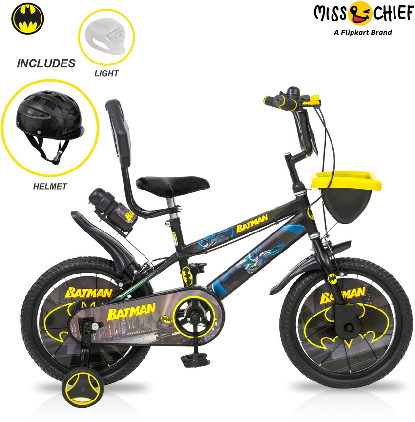 Miss Chief Batman 85 Assembled Kids Bicycle For 4 to 7 Years Boys Girls 16 T BMX Cycle Price in India Buy Miss Chief Batman 85 Assembled Kids