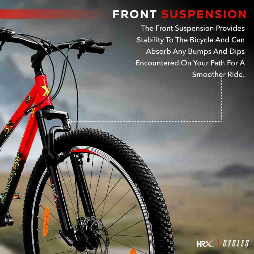 Cycles with front discount suspension