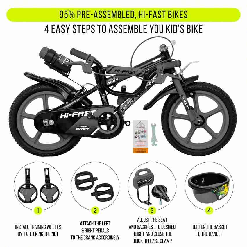 Hi Fast Sports Cycle For Kids Age 2 to 5 Years Boys Girls 95 Pre Assembled 14 T Road Cycle Price in India Buy Hi Fast Sports Cycle For Kids Age 2