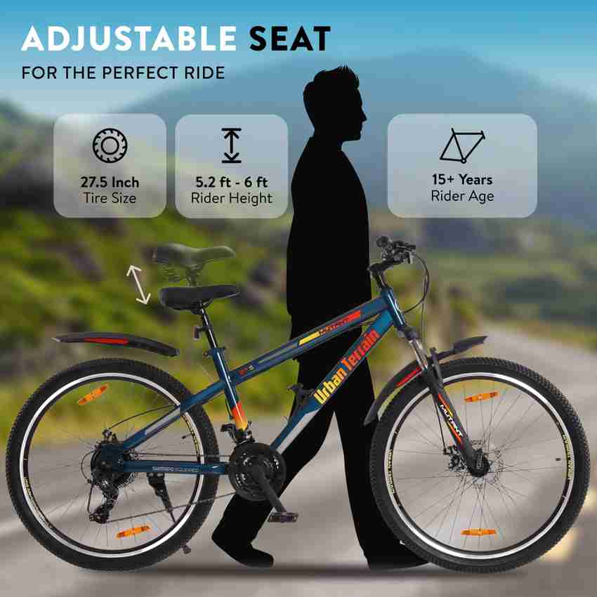 Urban Terrain Mutant Steel MTB Cycles Shimano Geared for Men with Dual Disc Brake 27.5 T Road Cycle Price in India Buy Urban Terrain Mutant Steel MTB Cycles Shimano Geared for