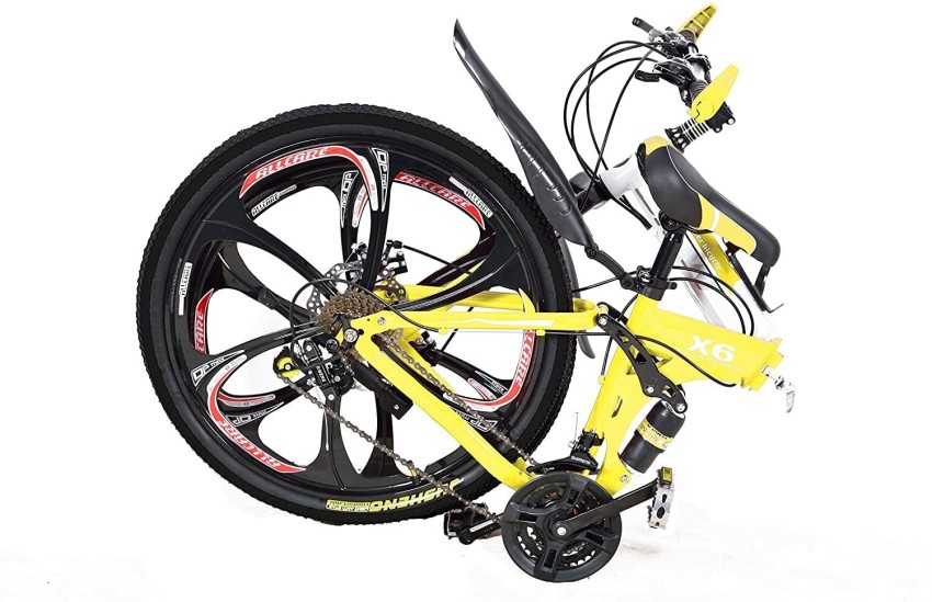 Amardeep Cycles 26 inch MAWHEEL WHITE YELLOW 27.5 T Folding Bikes