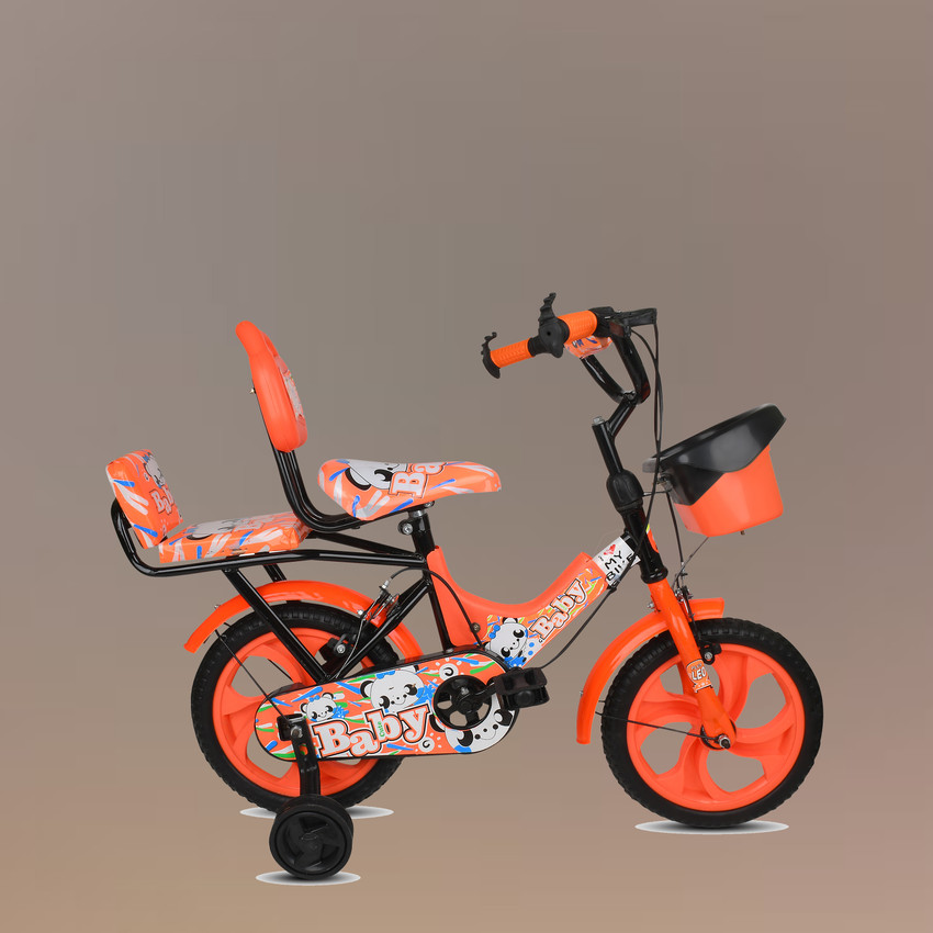 crafto kids 14T NEW CUTE BABY ORANGE BICYCLE HEAVY DUTY MODEL 26
