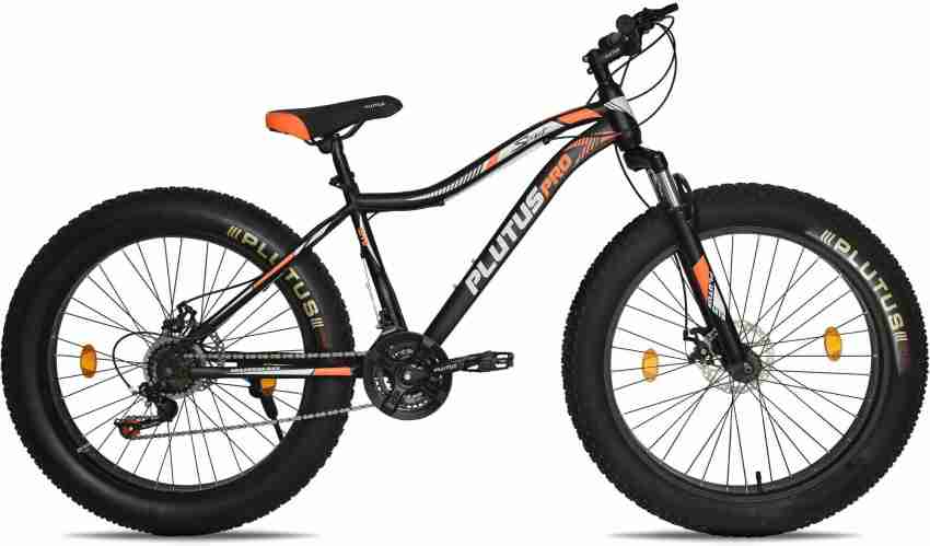 PLUTUS Super Fat Bike with 21 Gears Multi Speed Fat Cycle with Dual Disc Brake 26 T Fat Tyre Cycle Price in India Buy PLUTUS Super Fat Bike with 21 Gears