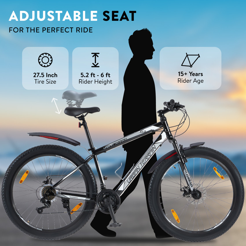 Urban Terrain Mounatin Bike Shimano Geared Cycles for Men with Dual Disc Brake MTB UT1000 27.5 T Road Cycle Price in India Buy Urban Terrain Mounatin Bike Shimano Geared Cycles for