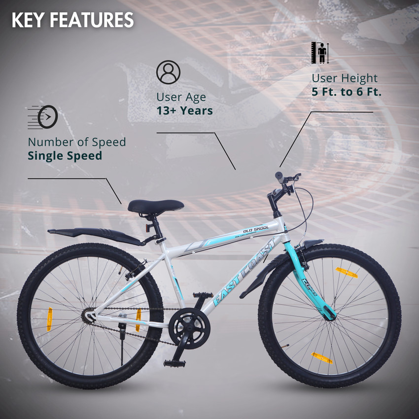 EAST COAST OLD SKOOL Cycle Mountain Bike 26 T Mountain Hardtail Cycle Price in India Buy EAST COAST OLD SKOOL Cycle Mountain Bike 26 T Mountain Hardtail Cycle online at Flipkart