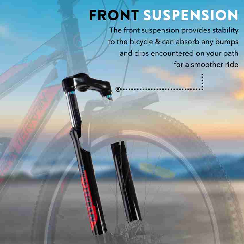 Mens mountain bike front suspension clearance