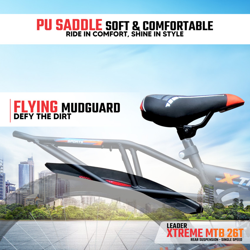 LEADER XTREME REAR SUSPENSION FOR MTB RIDER 26 T Mountain Cycle Price in India Buy LEADER XTREME REAR SUSPENSION FOR MTB RIDER 26 T Mountain Cycle online at Flipkart